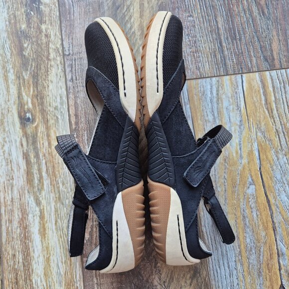 Dansko Raeann Mary Jane Sport Sandals Hook Loop Mesh Leather Black - Picture 10 of 12